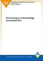 Publikationstypen Prioritering av vetenskapliga kunskapsluckor 