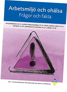 Framsidan på broschyren Arbetsmiljö och ohälsa