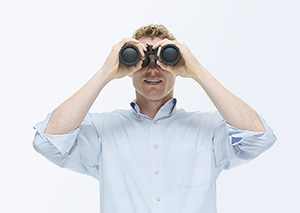 Man with binocular