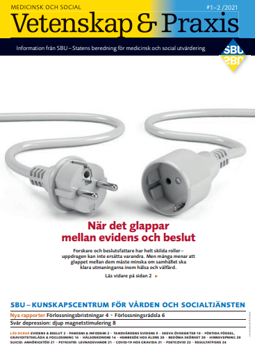 Omslag Vetenskap och praxis nr 1-2, 2021