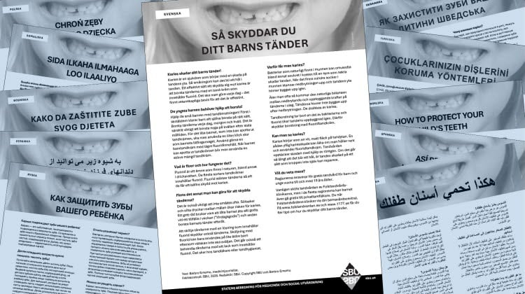 Faktablad om karies på 11 språk